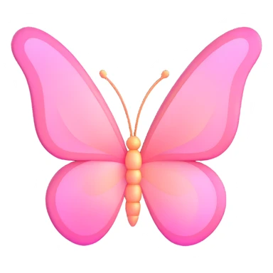 Light pink pearlescent butterfly sticker