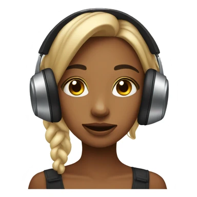 Cute girl Listening music  sticker