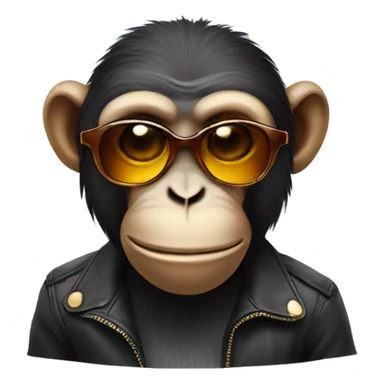 Monkey wearing shades sticker