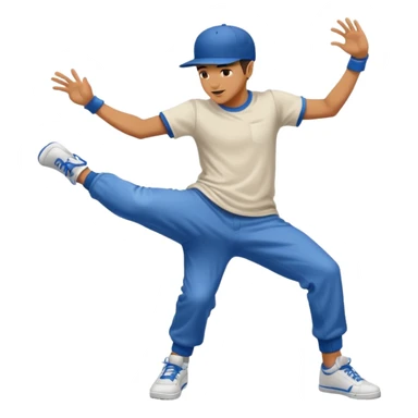 Man breakdancing at a party sticker