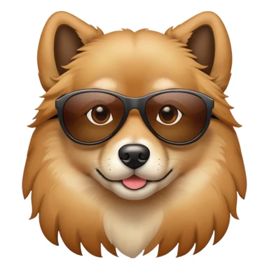 Dog wear sunglasses  sticker