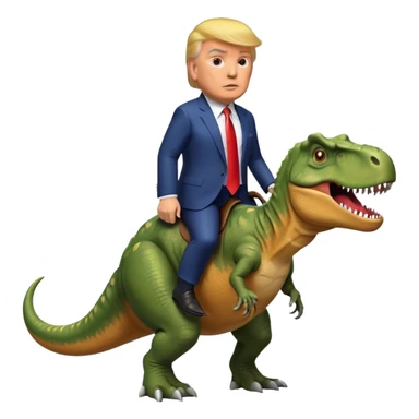 Donald Trump riding t-rex sticker