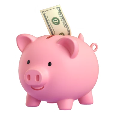 money in a piggy bank sticker