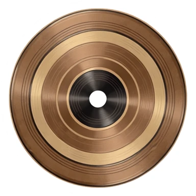 vinyl record, pastel brown colors sticker
