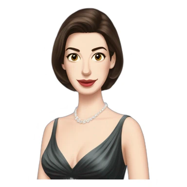 Anne Hathaway In an evening dress sticker