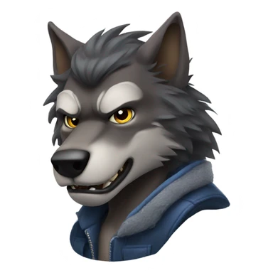 A cool werewolf  sticker