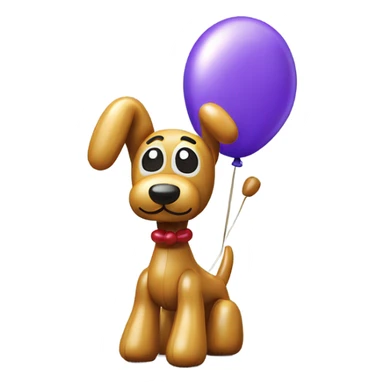 Classic balloon dog made with one twisty balloon sticker