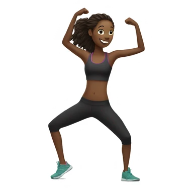 stick figure zumba sticker
