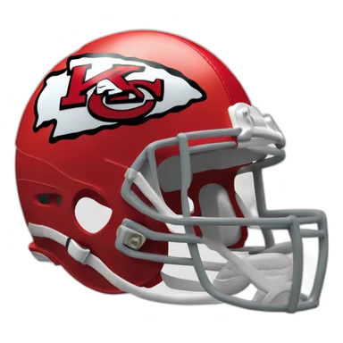 kansas city chiefs red football helmet sticker