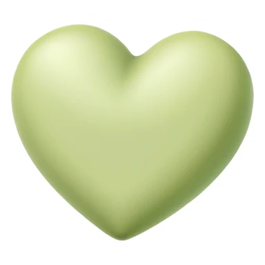 Pale pistachio heart sticker