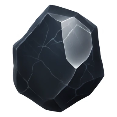 a chunk of obsidian stone sticker
