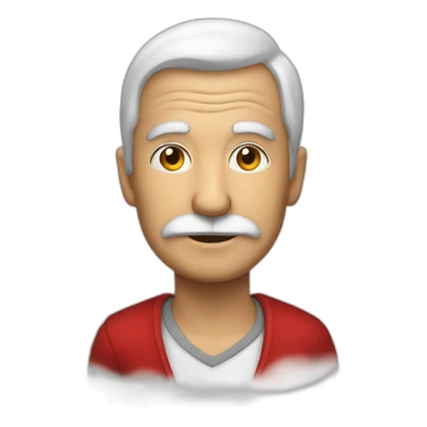 Père noël noir à genoux sticker