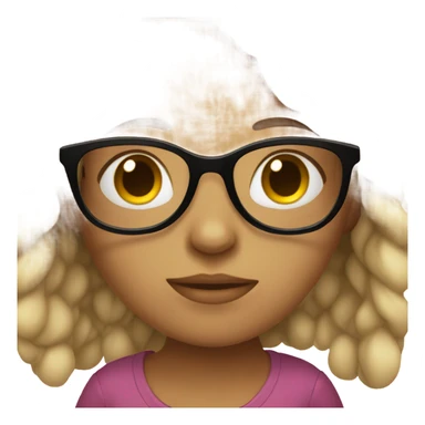 Girl wearing glasses  sticker