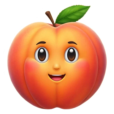 Peach sticker