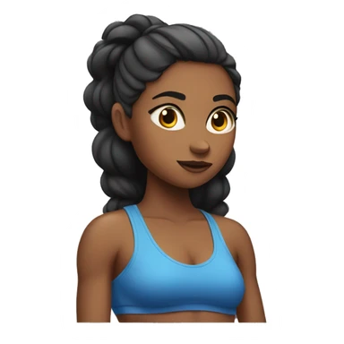 gym girl thinking sticker