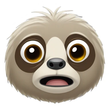 Sad sloth frowning sticker