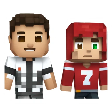 Cristiano Ronaldo and minecraft  sticker