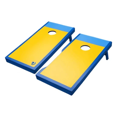 Cornhole board blue and yellow  sticker