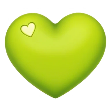 Chartreuse heart sticker