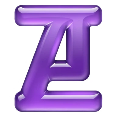 purple letter i sticker