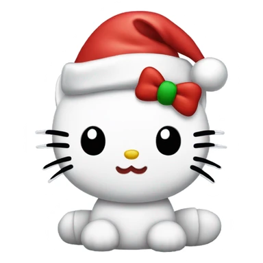 Hello Kitty with christmas hat sticker