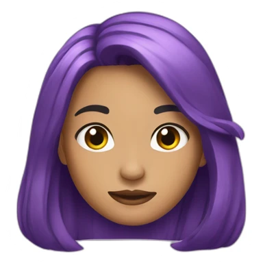 Cabello morado sticker