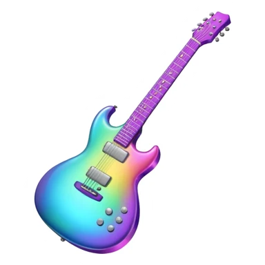 Iridescent guitar sticker