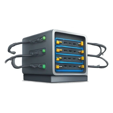 Network Switch connected to a router that is connected to the internet sticker