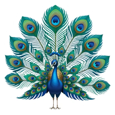 Peacock feathers single  sticker