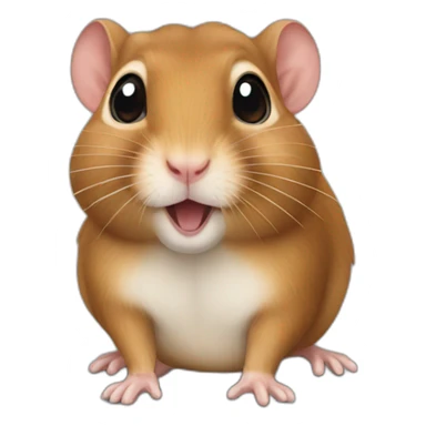 brown gerbil sticker