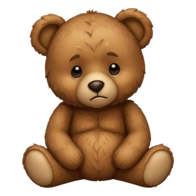 Sad teddy bear sticker