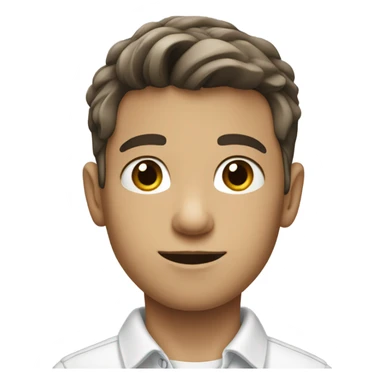 White-skinned boy in collared shirt sticker