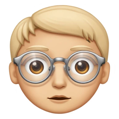 Eyes peering over glasses  sticker