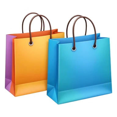 2 beautiful shopping bag sticker