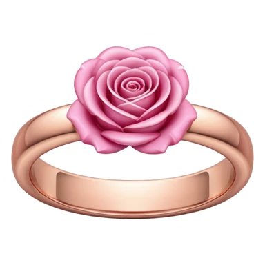 create a wedding ring emoji with a pink tone sticker