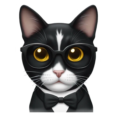 tuxedo cat with sunglasses sticker