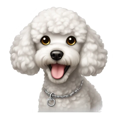 white toy poodle sticker