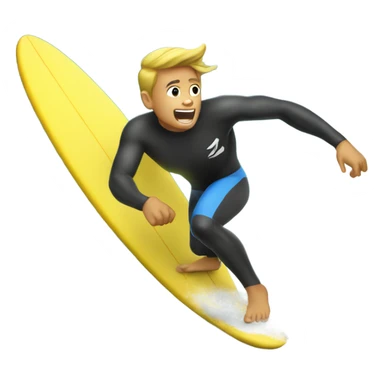 Surfing on extra big wave sticker