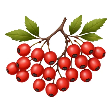 rowan/mountain ash berries, simple sticker