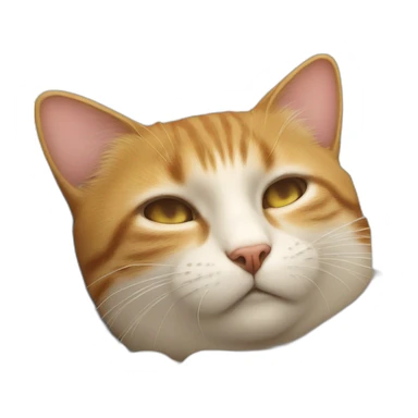 Un chat qui dort sur un caca sticker