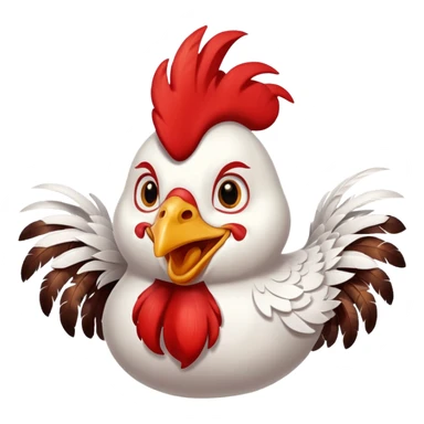 Biało czerwony kogut który się cieszy i mówi GG sticker