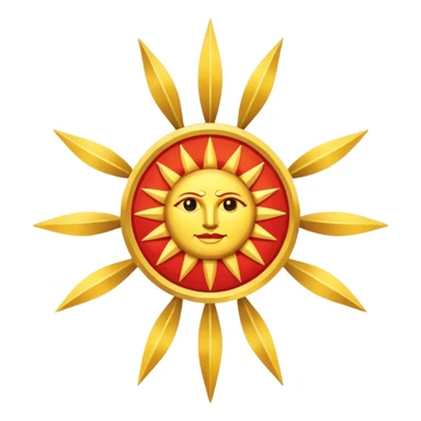 macedonian kutlesh sun flag sticker