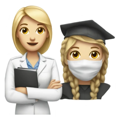 White woman holding a resume sticker