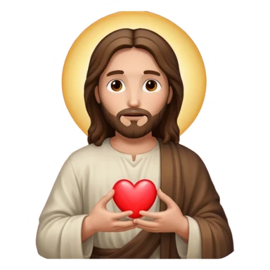 Jesus christ with a heart in his hands  sticker