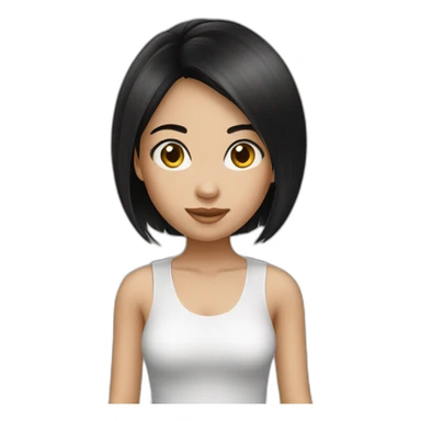 Vietnam girl short black haire sticker