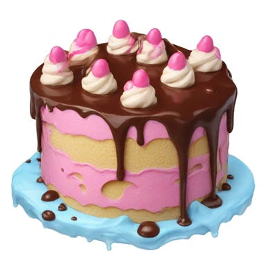 Melting Ice cream cake sticker