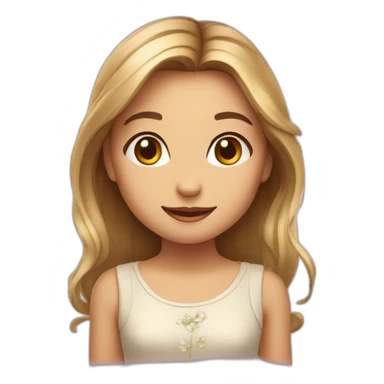 Charming girl emoji with a delicate, alluring expression and a hint of a gentle voice. sticker