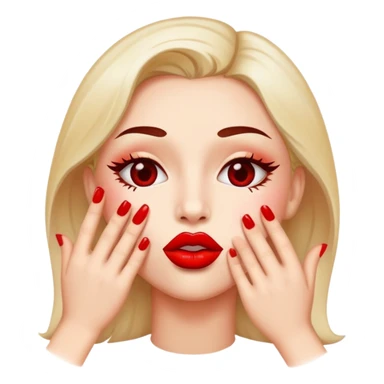 Kisses on face  sticker