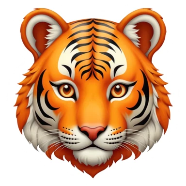 Vintage circus tiger with filigree sticker