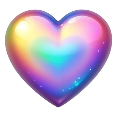 Iridescent heart  sticker